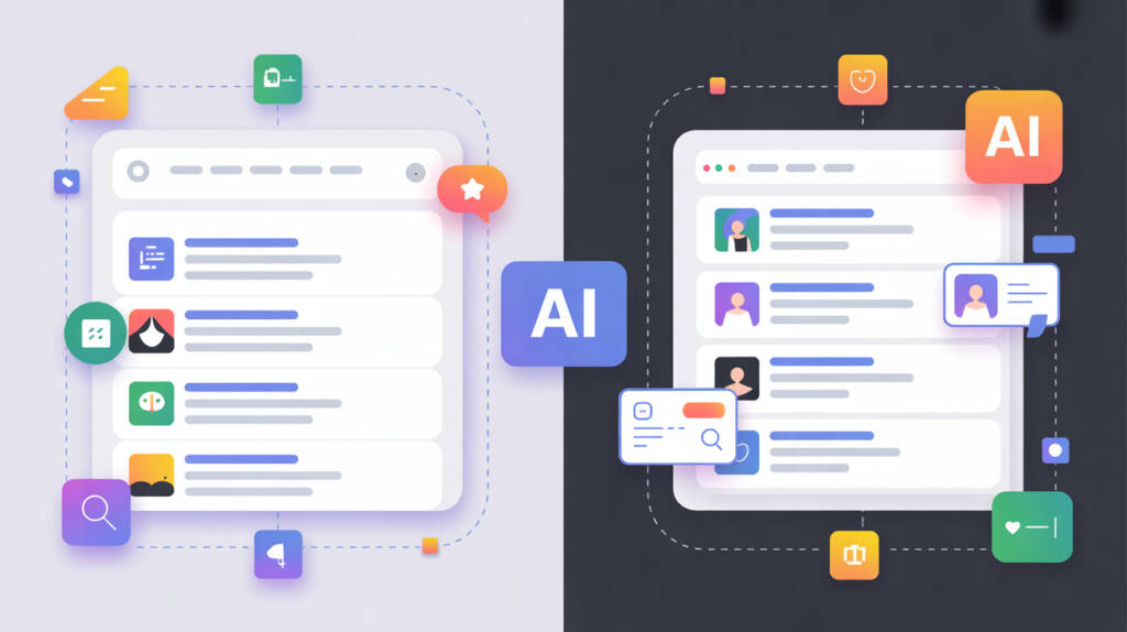 diferencia entre búsqueda tradicional en Google y respuestas generadas por inteligencia artificial